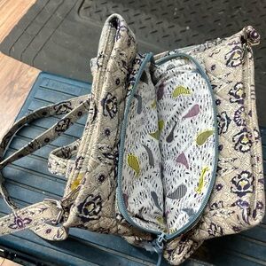 Vera Bradley blue and white floral quilted tote bag